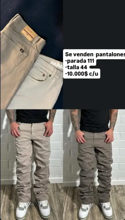 Pantalones beige Parada 111 talla 44 - miniatura 1