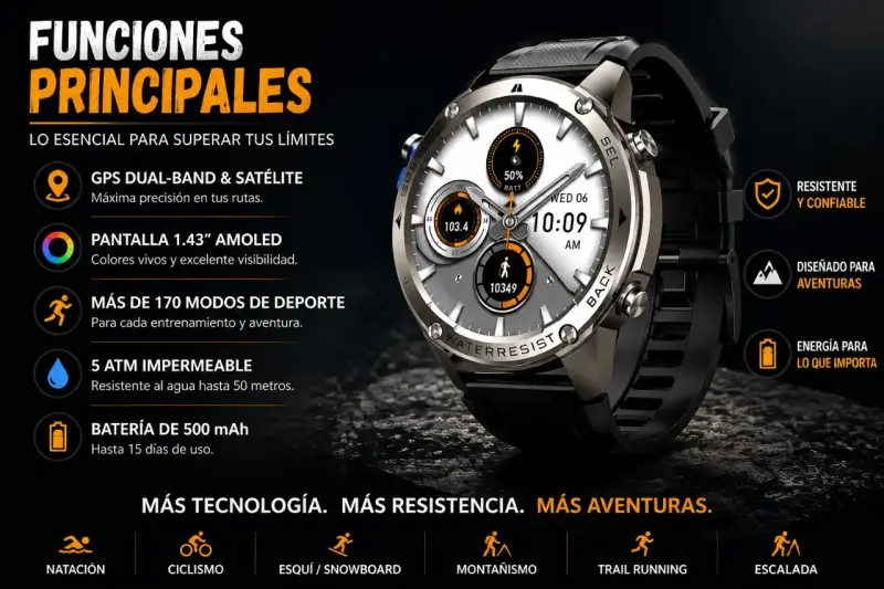 Smartwatch DM56 GPS Deportivo Resistente agua - 2