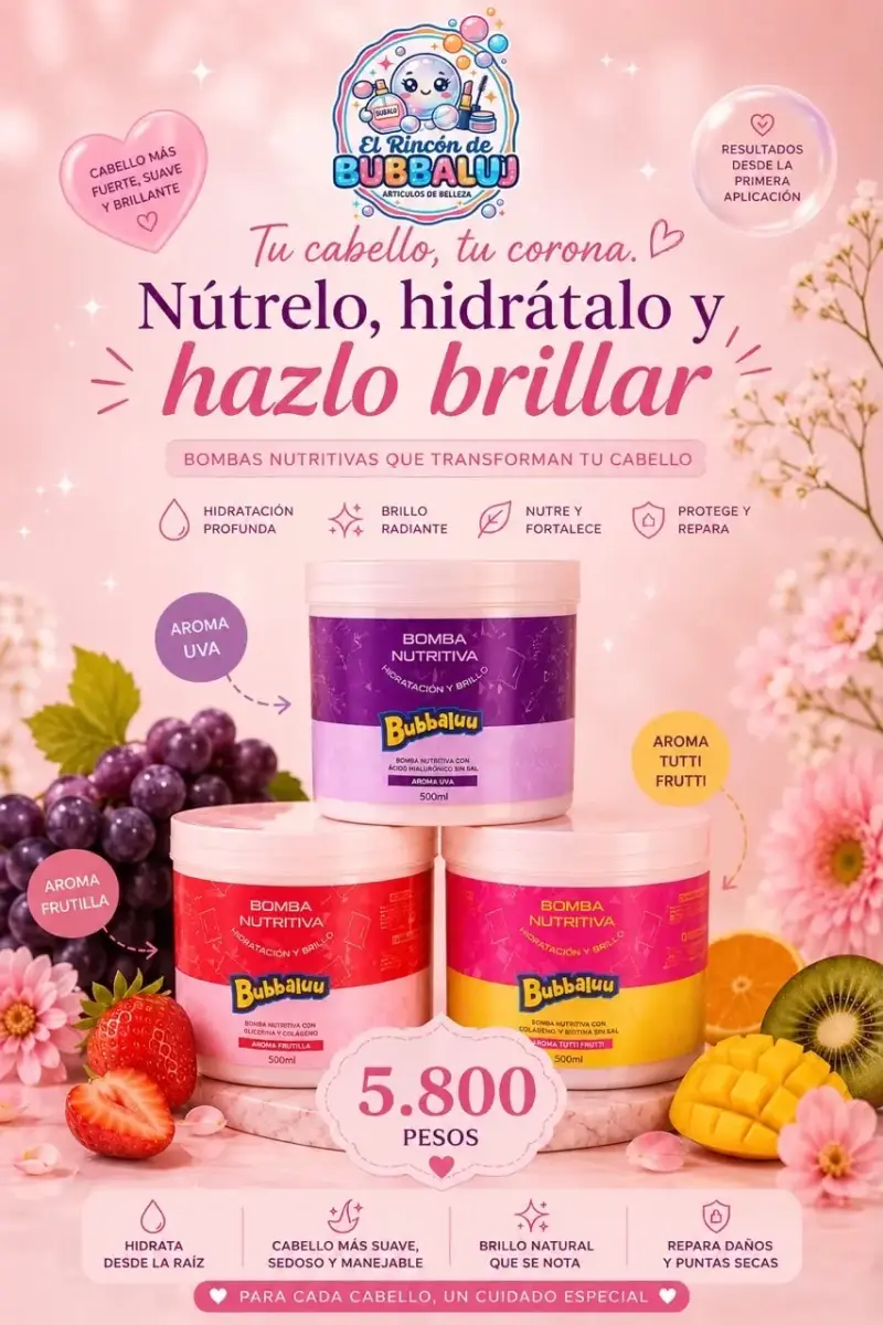 Bomba Nutritiva para Cabello Bubbaluu 500ml