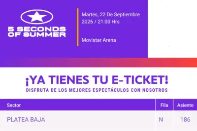 Entrada para concierto de 5SOS - miniatura 2