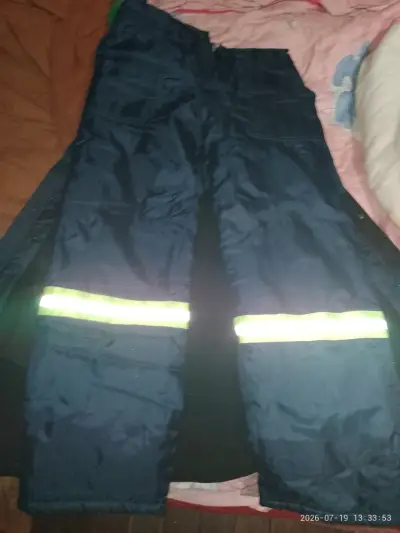 Chaqueta de trabajo reflectante azul con capucha - miniatura 2