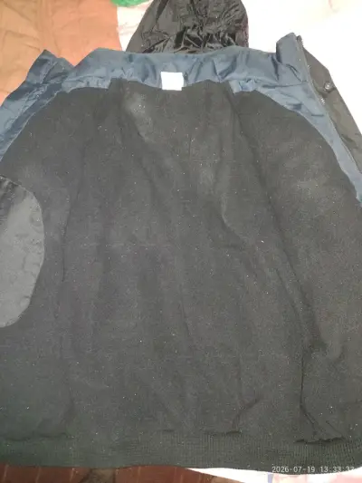 Chaqueta de trabajo reflectante azul con capucha - miniatura 4