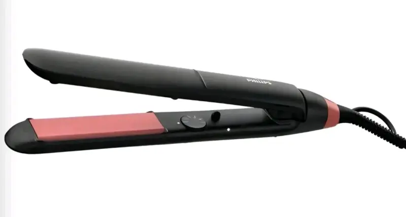 Plancha de Pelo Philips Negra y Rosa - 1