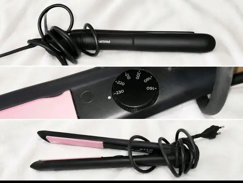 Plancha de Pelo Philips Negra y Rosa - 2