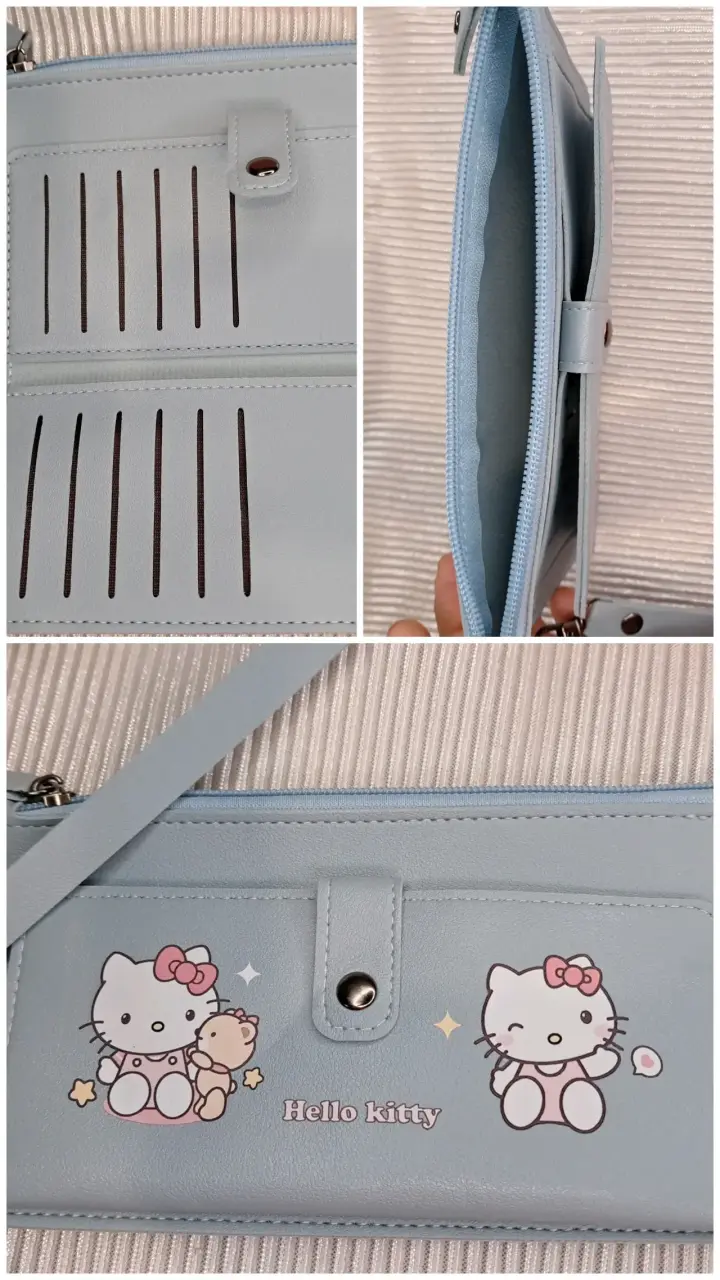 Cartera Hello Kitty azul con correa - 2