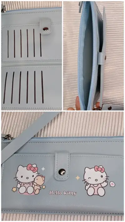 Cartera Hello Kitty azul con correa - miniatura 2
