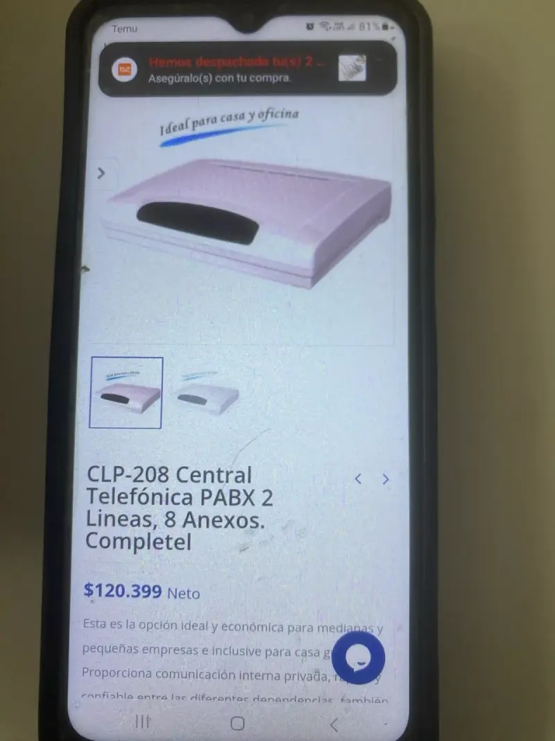 Central Telefónica PABX CompleTel CLP-208 2 Líneas 8 Anexos - 1