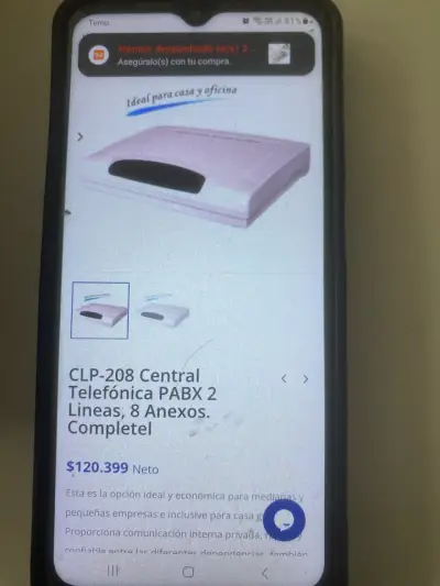 Central Telefónica PABX CompleTel CLP-208 2 Líneas 8 Anexos - miniatura 1