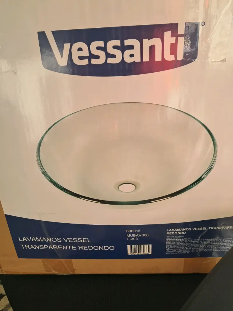 Lavamanos Vessel Transparente Redondo Vessanti - 1