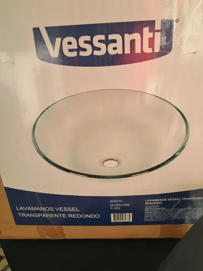 Lavamanos Vessel Transparente Redondo Vessanti - miniatura 1