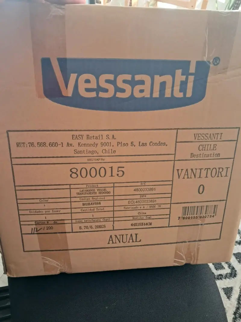 Lavamanos Vessel Transparente Redondo Vessanti - 2