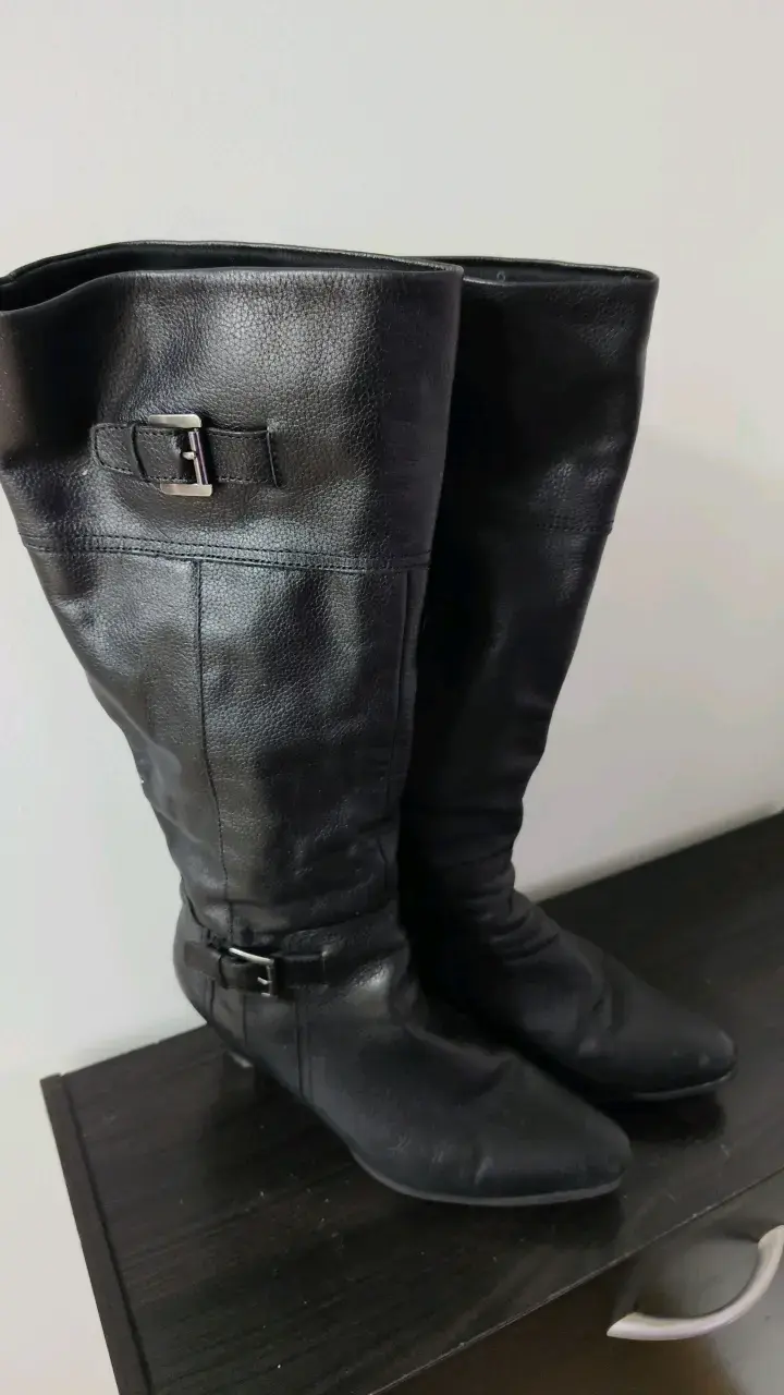 Botas de cuero marrón estilo cocodrilo - 2