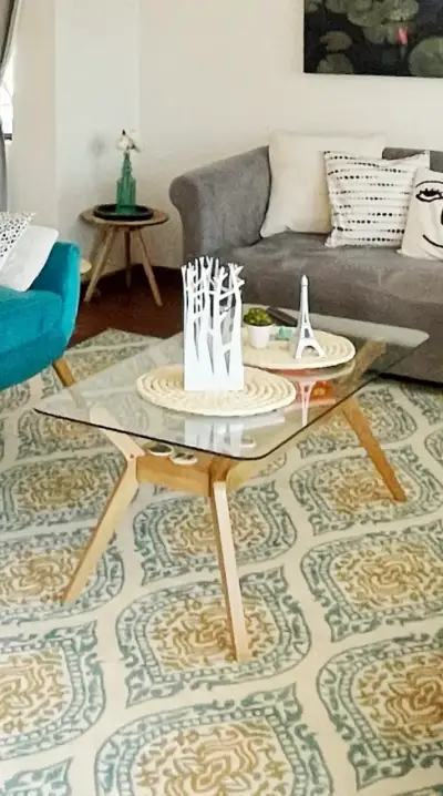 Mesa de centro Homy de vidrio 120 x 50 - miniatura 1
