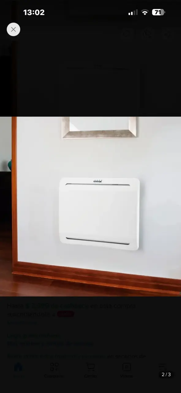 Calefactor eléctrico Toyotomi blanco compacto - 6