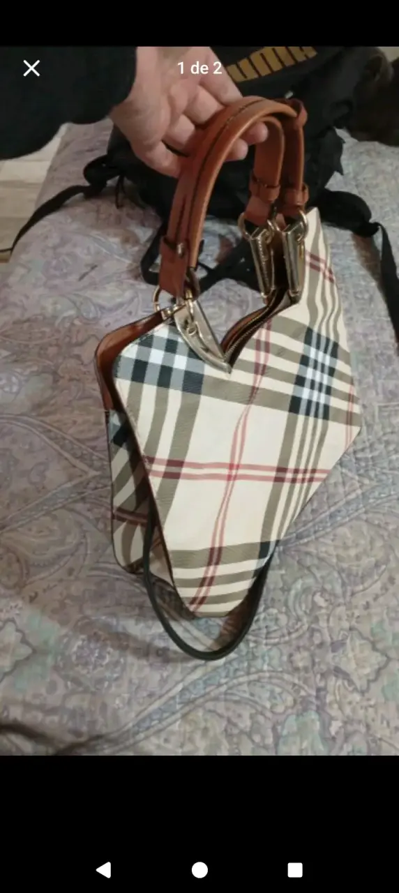 Bolso de mano con diseño a cuadros elegante - 2
