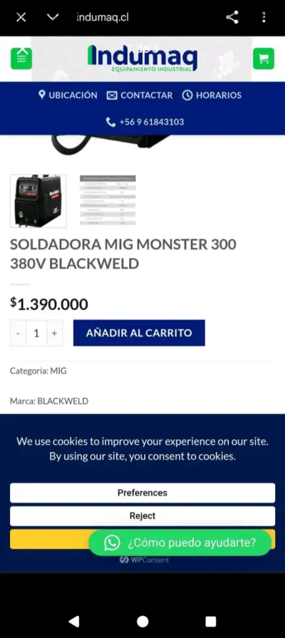 Soldadora BlackWeld Monster 300 MIG TIG MMA - miniatura 3