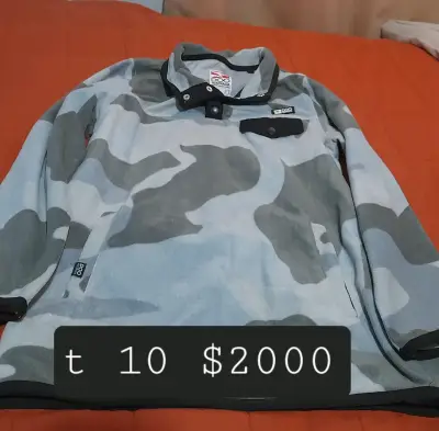 Polerón de lana gris talla 8-10 para niños - miniatura 3