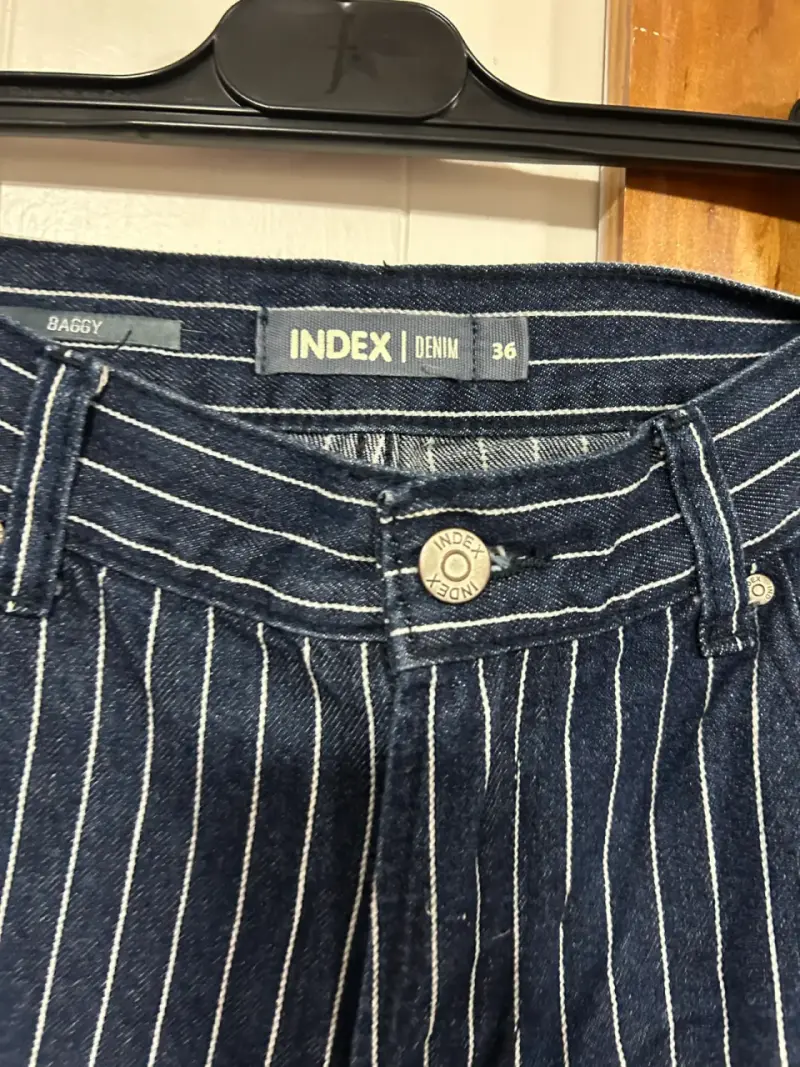 Jeans de rayas azul marino talla 36 - 2