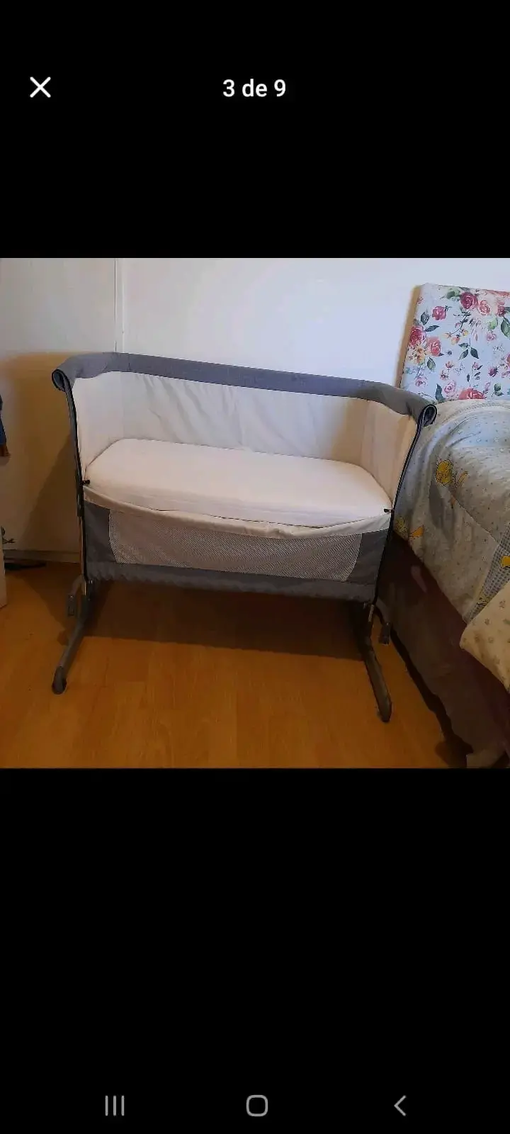 Cuna colecho Bebesit Side by Side gris - 3