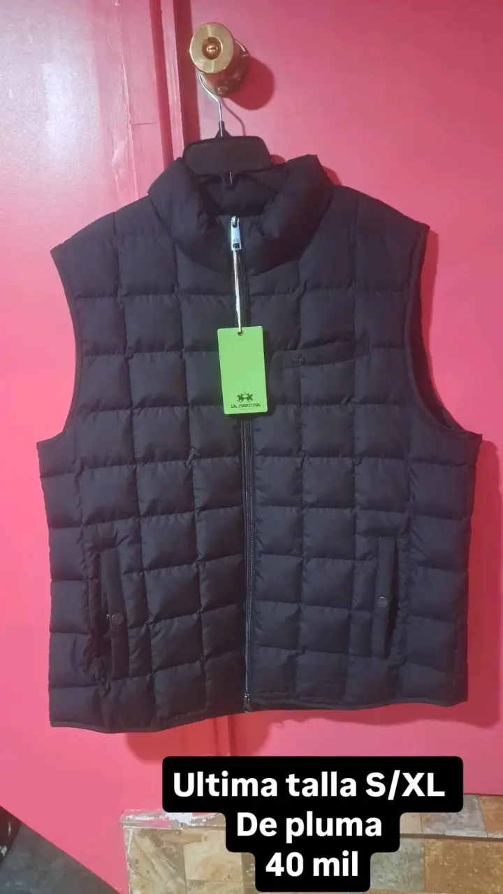 Chaleco de pluma negro La Martina talla S/XL