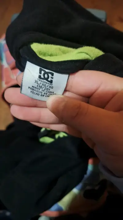 Polerón DC Shoes negro con interior verde talla XL - miniatura 1