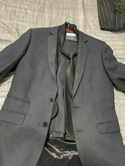 Traje formal negro con corbata Italmoda - miniatura 1