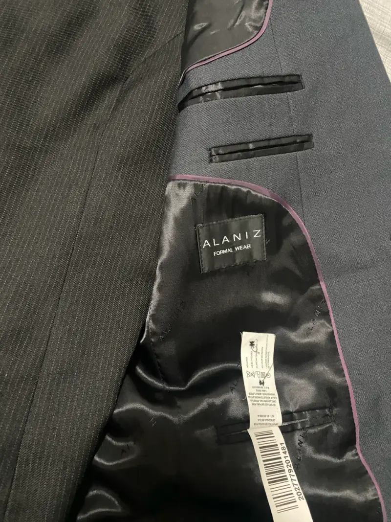 Traje formal negro con corbata Italmoda - 3