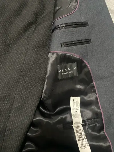 Traje formal negro con corbata Italmoda - miniatura 3