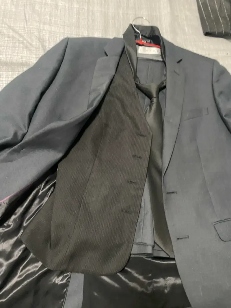 Traje formal negro con corbata Italmoda - 4