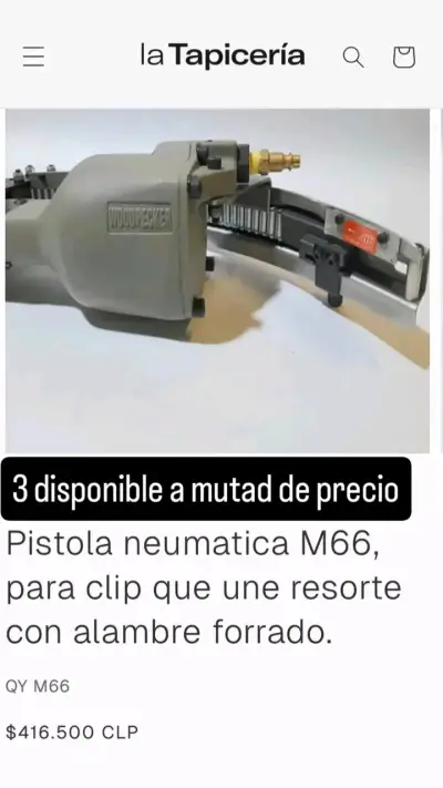 Pistola neumática M66 para tapicería - miniatura 1