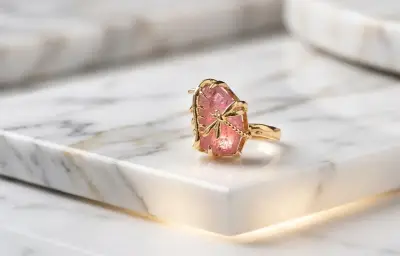 Anillo Cóctel "Ninfa Rosa"  Diseño Libélula - miniatura 1