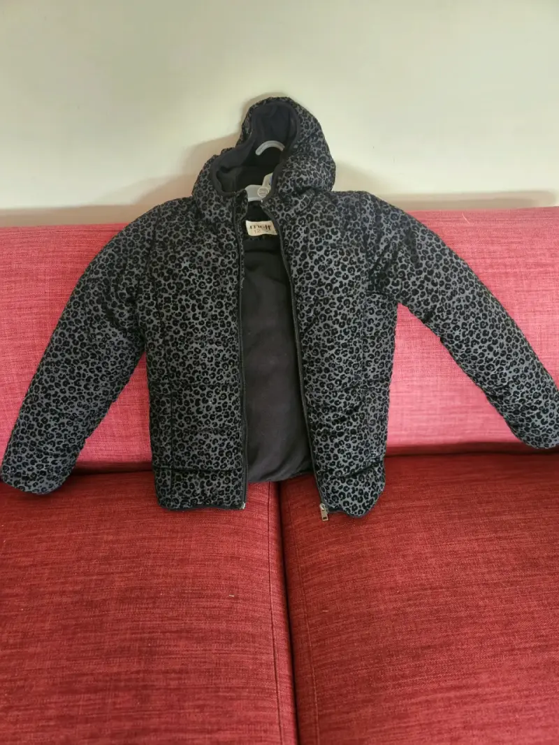 Chaqueta de invierno con estampado de leopardo para mujer - 1