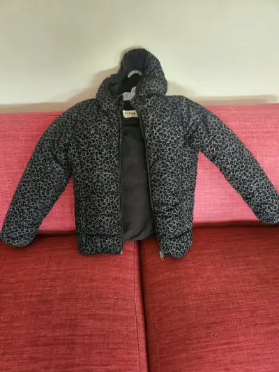 Chaqueta de invierno con estampado de leopardo para mujer - miniatura 1