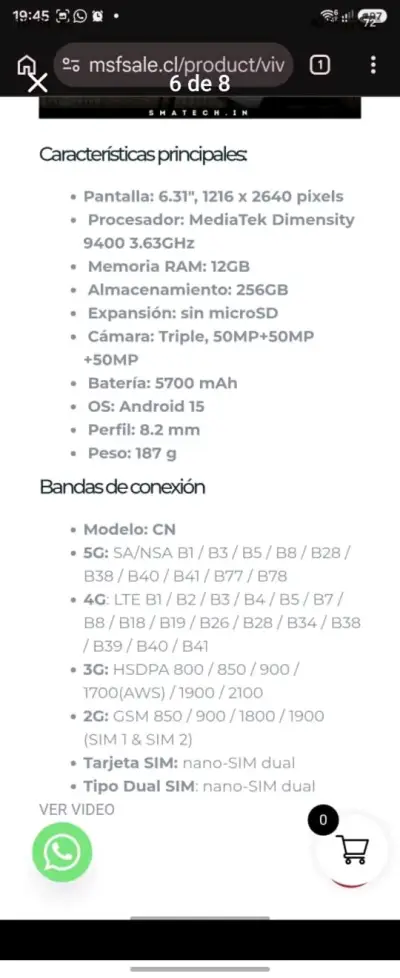 Smartphone X200 Pro Mini con caja original - miniatura 5