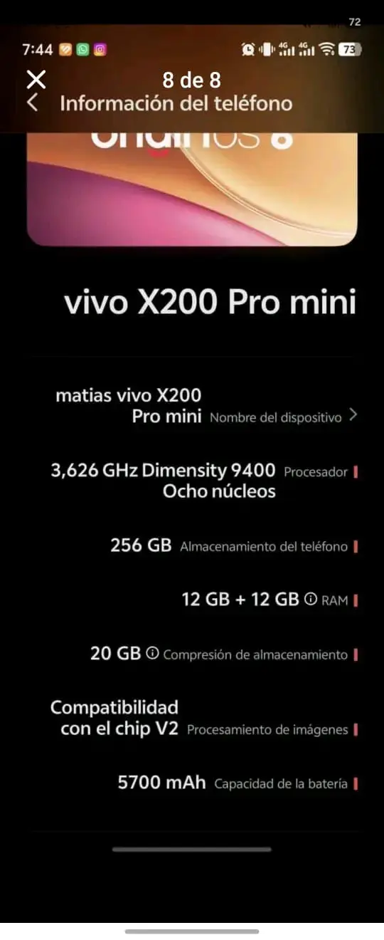 Smartphone X200 Pro Mini con caja original - 6