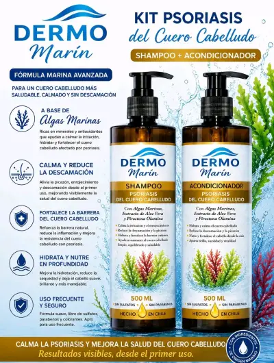 Kit Crecimiento del Cabello Dermo Marin Shampoo + Acondicionador - miniatura 2