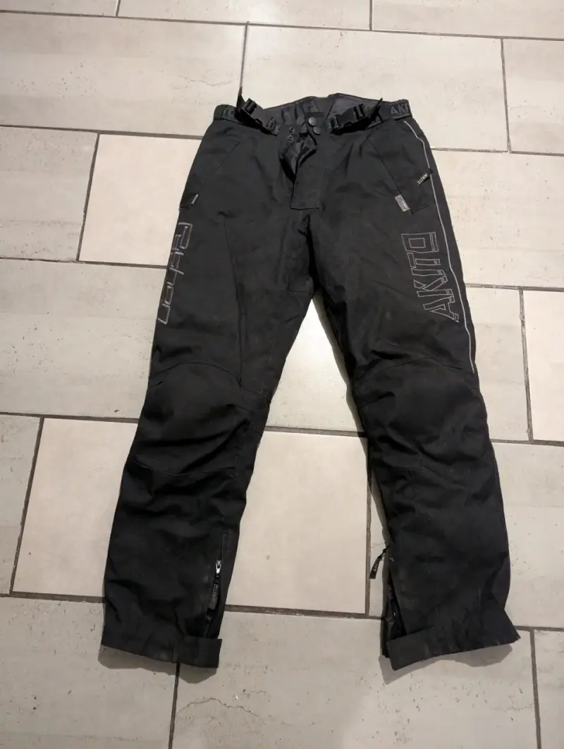 Pantalones para moto AKITO negros impermeables - 1