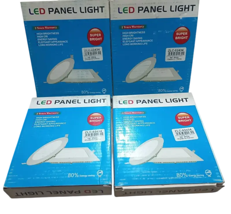 Pack 4 Panel Led Embutido Cuadrado 6w Fria - 1