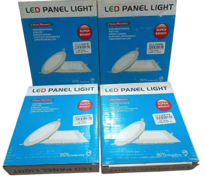 Pack 4 Panel Led Embutido Cuadrado 6w Fria - miniatura 1