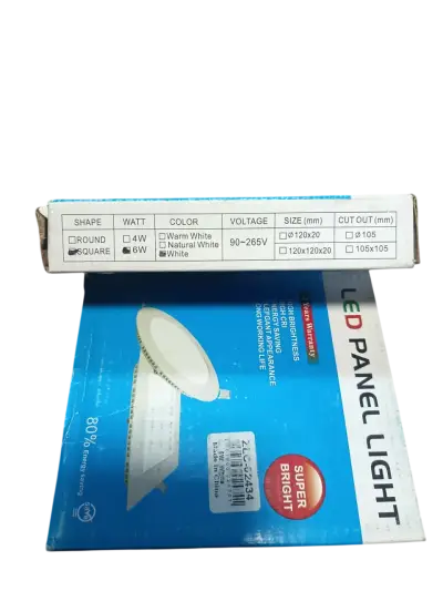 Pack 4 Panel Led Embutido Cuadrado 6w Fria - miniatura 2