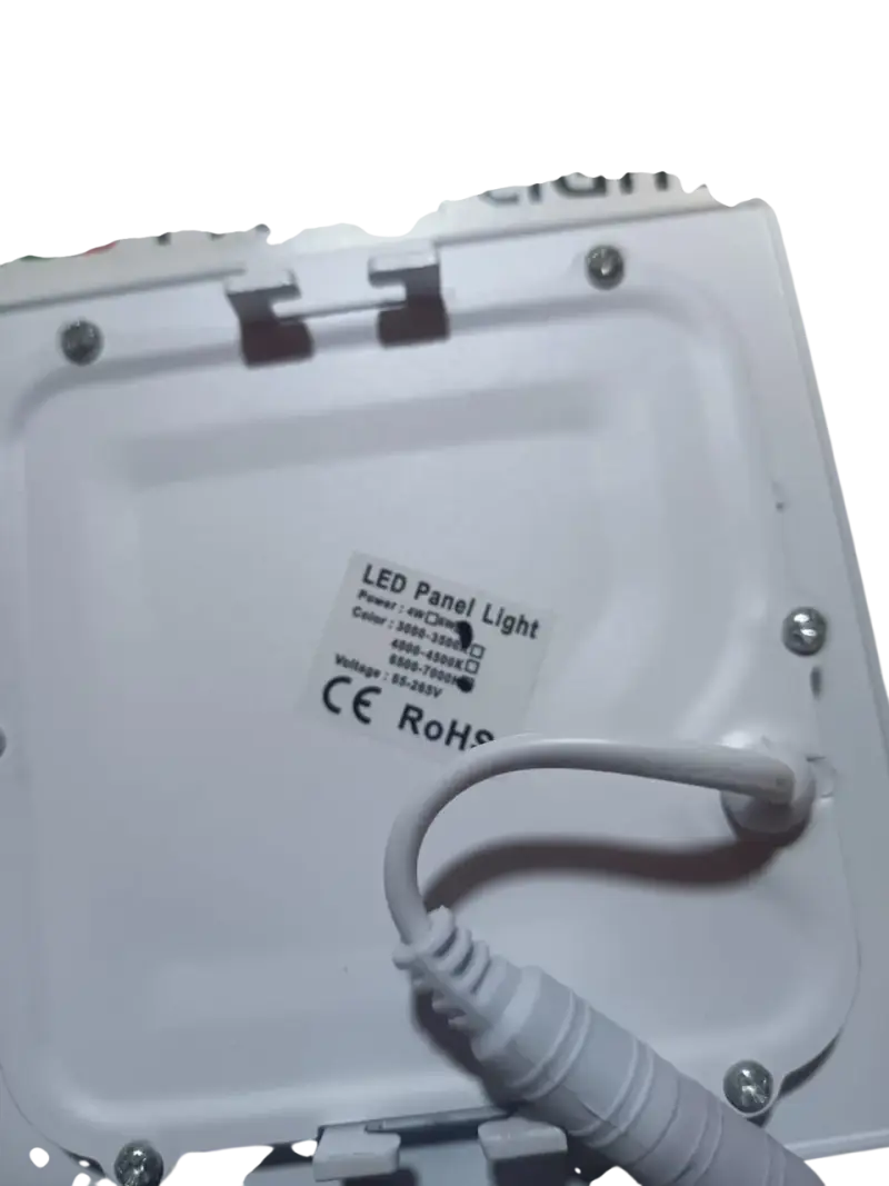 Pack 4 Panel Led Embutido Cuadrado 6w Fria - 4