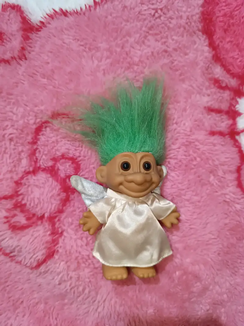 Muñeco troll vintage con cabello verde - 1