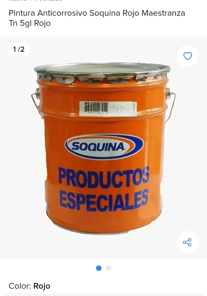Pintura Anticorrosiva Soquina Roja 5 Galones