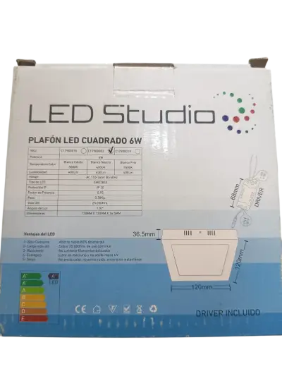 Panel Led Sobrepuesto Cuadrado 6w Neutra - miniatura 2