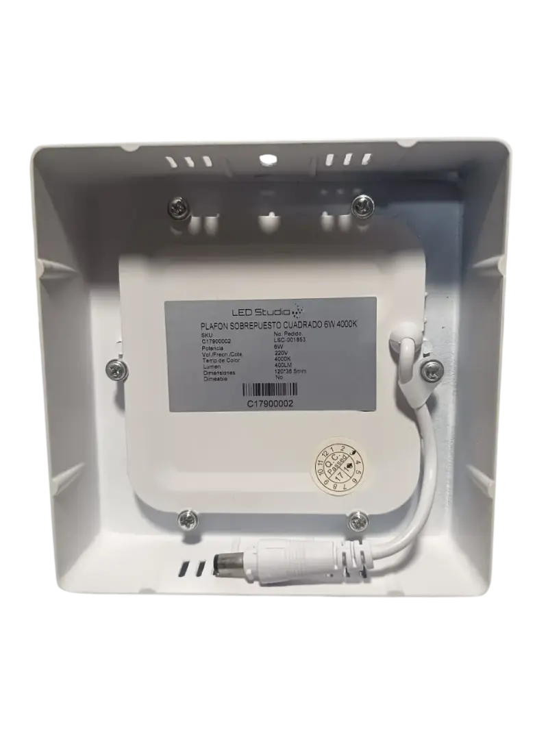 Panel Led Sobrepuesto Cuadrado 6w Neutra - 4