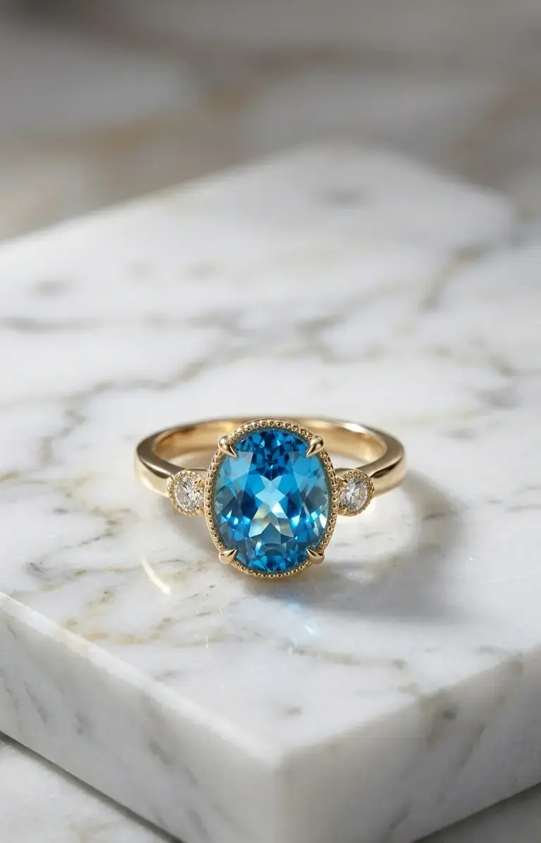 Anillo de Cóctel Azure Glow - 1
