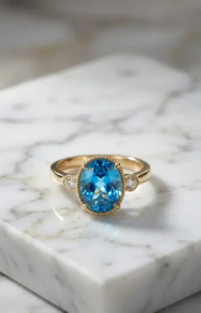 Anillo de Cóctel Azure Glow - miniatura 1
