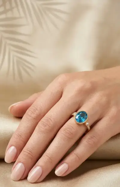 Anillo de Cóctel Azure Glow - miniatura 2