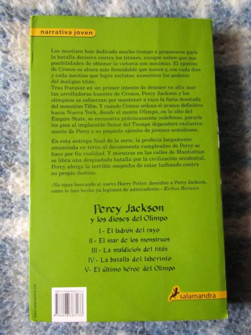 Libro El Último Héroe del Olimpo de Rick Riordan - 2