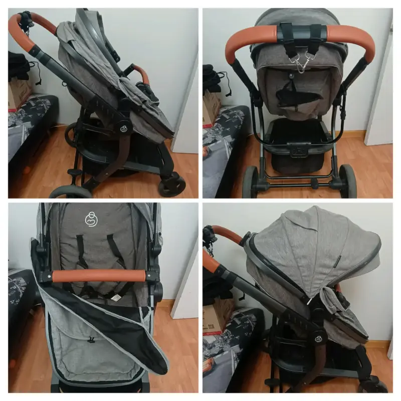 Coche de bebé plegable con manillar ajustable - 1